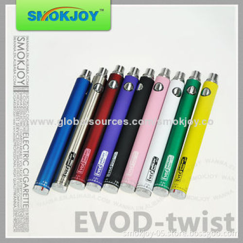 Smokjoy E-cigarette Evod Twist Kit, Variable Voltage eGo Twist Evod Starter Kit, Long Lifespan